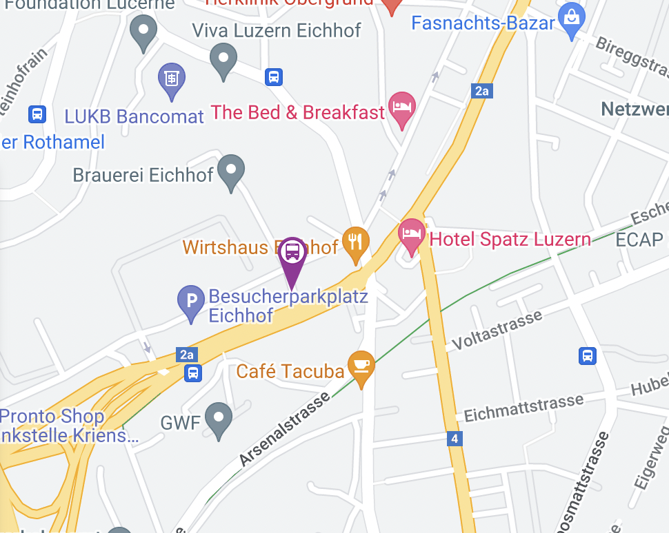 Luzern Eichhof Argus G.busStation G.mapScreenshot